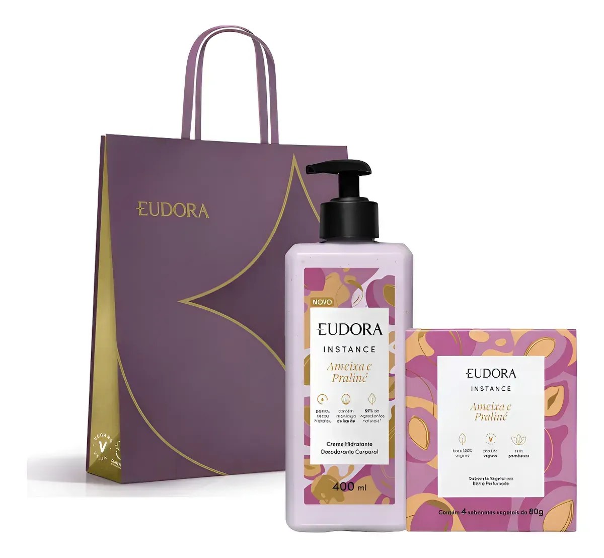 Kit de Presente Eudora Ameixa e Praline
