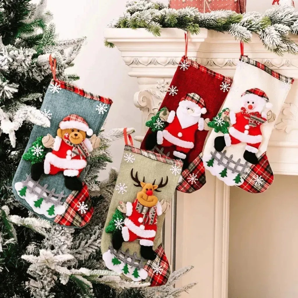 Meia de Natal Decorativa