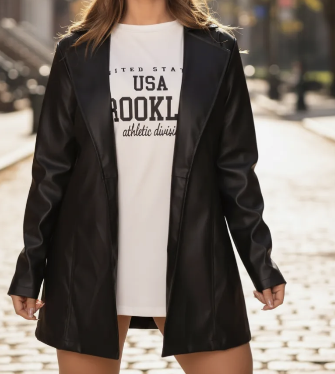 Blazer em Couro